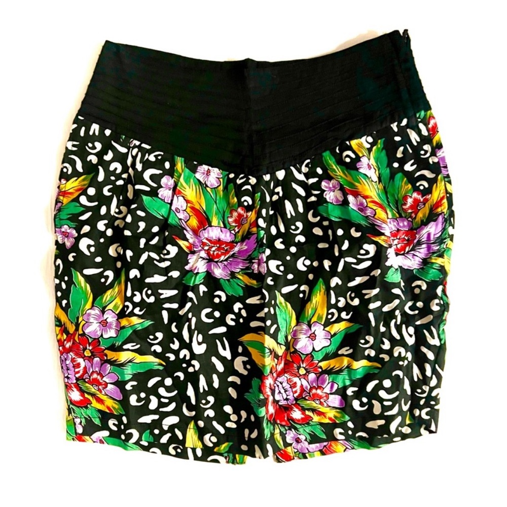 Vintage Motel High-Waisted Floral Mini Skirt